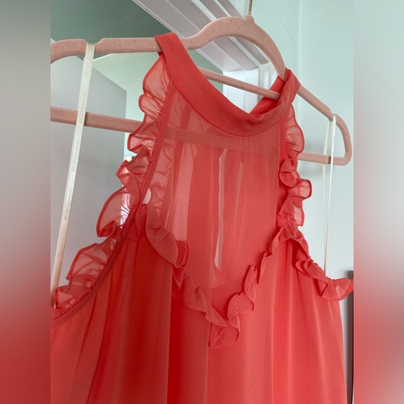 NWOT BCBGeneration Halter Mini Dress in Coral - Picture 4 of 7